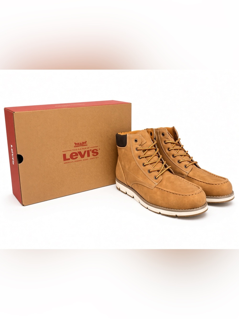 Levi’s Dean Oberyn 2 Men’s Boots Size 10 Wheat Moc Toe + Original Box